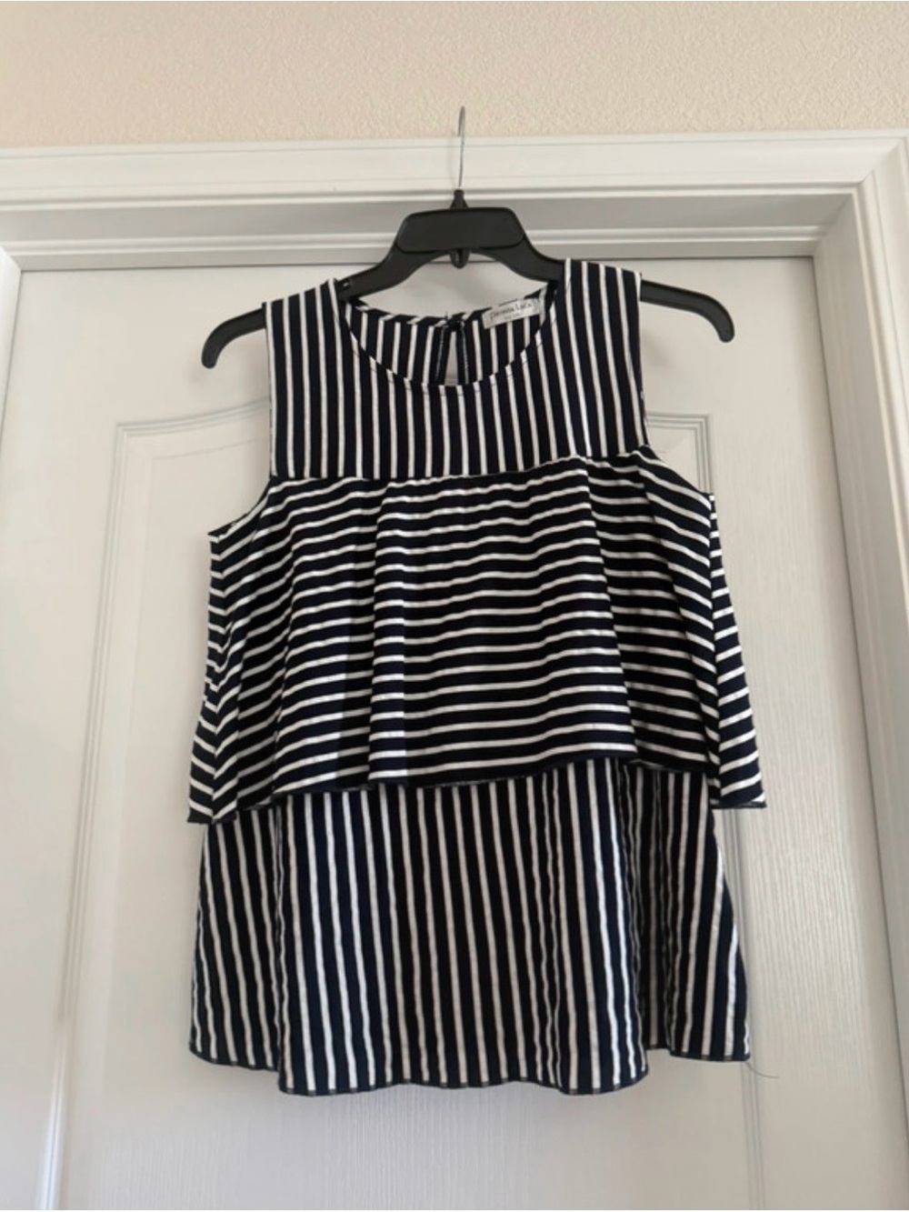 Patrizia Luca Navy and White Striped Top